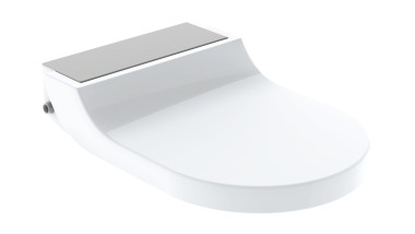 WC-sits med duschfunktion AquaClean Tuma Comfort med designkåpa i borstat stål